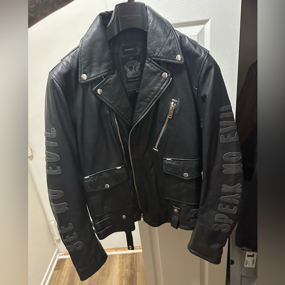 Men Diesel leather jacket - Picture 2 of 2